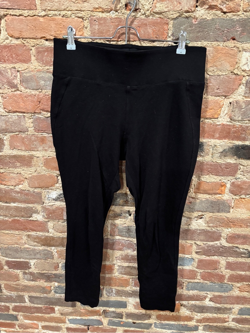 Brass Clothing Black Ponte Pants Women's Size large 28”